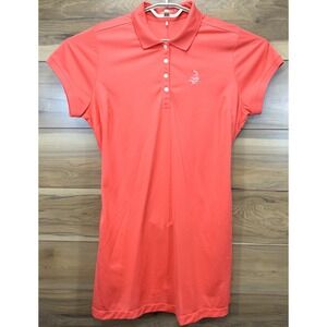 Nike Golf Dri-Fit Collared Dress Women's XL Coral Pinehurst Country Club Logo‎
